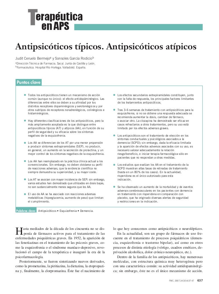 antipsicoticos atpicos y atipicos